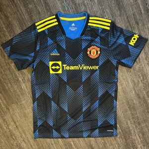 NWOT Men’s adidas Ronaldo #7 Manchester United alternative kit size large